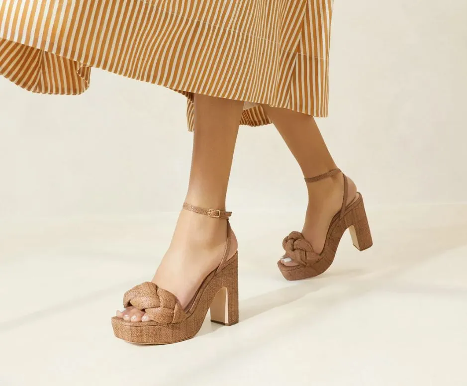 Fae Platform Heel, Brown