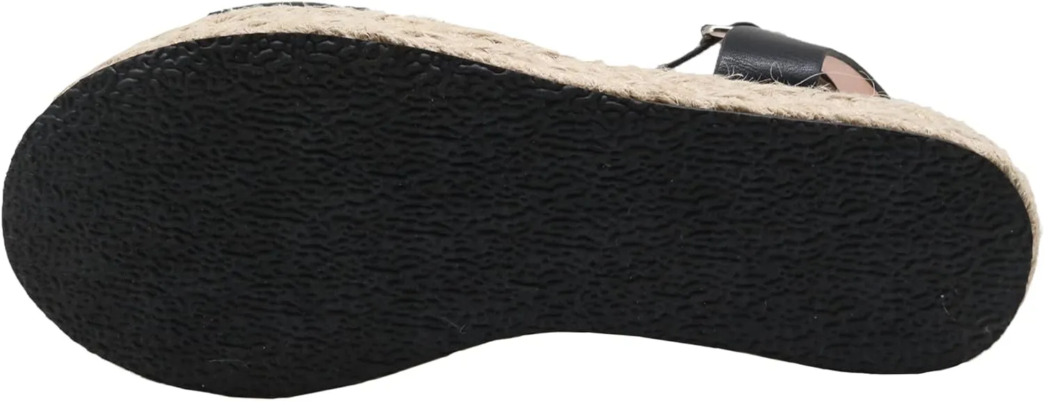 Felabo Girls' Flatform Espadrille Sandals – Open-Toe, Adjustable Ankle Strap, Casual Summer Shoes (Little Kid/Big Kid)