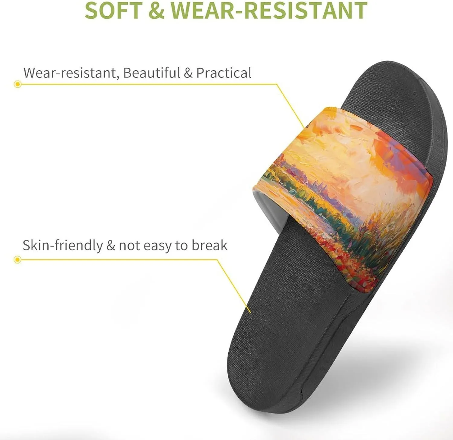 Field Of Tulips And Windmill Shower Sandals Home Slippers Non-Slip Quick Drying Beach Bathroom Slipper