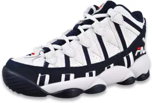 Fila Kids Stackhouse Spaghetti (Big Kid) White Navy Red 4.5 Big Kid M