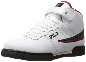 Fila Men's F-13v Lea-Syn Fashion Sneaker, White-Sycamore-Biking Red, 10 M US