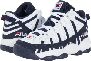 Fila Stackhouse Spaghetti (Little Kid) White Navy Red 3 Little Kid M
