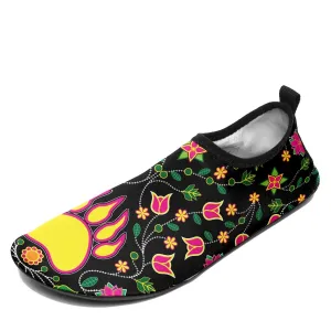 Floral Bearpaw Pink and Yellow Kid's Sockamoccs