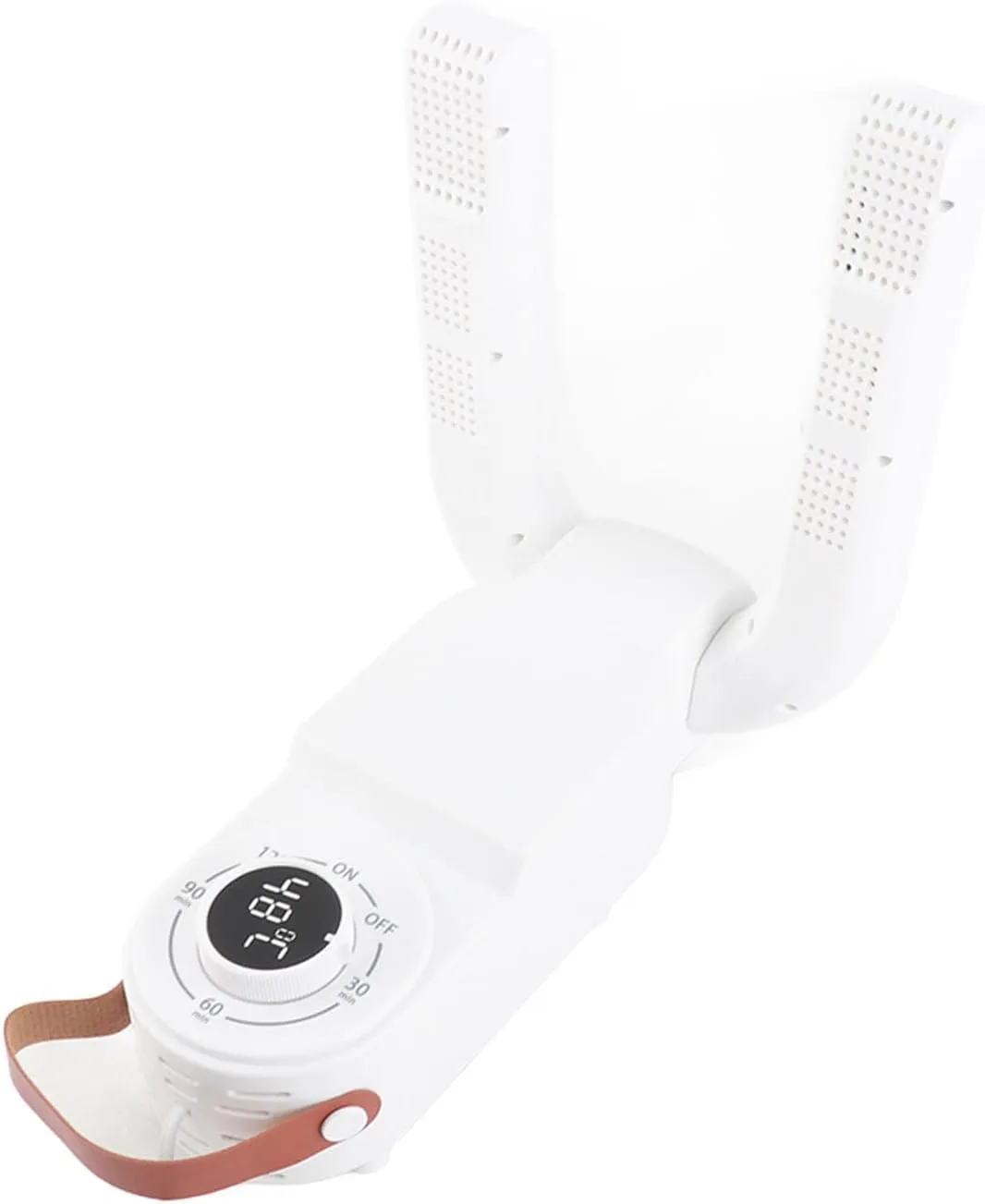 Foot Dryer, ABS Deodorizing Constant Temperature Smart Timer Shoe Warmer White Quiet for Home (US Plug 110V)