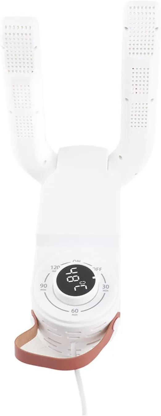 Foot Dryer, ABS Deodorizing Constant Temperature Smart Timer Shoe Warmer White Quiet for Home (US Plug 110V)