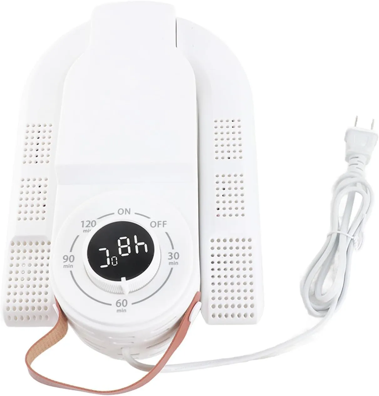 Foot Dryer, ABS Deodorizing Constant Temperature Smart Timer Shoe Warmer White Quiet for Home (US Plug 110V)