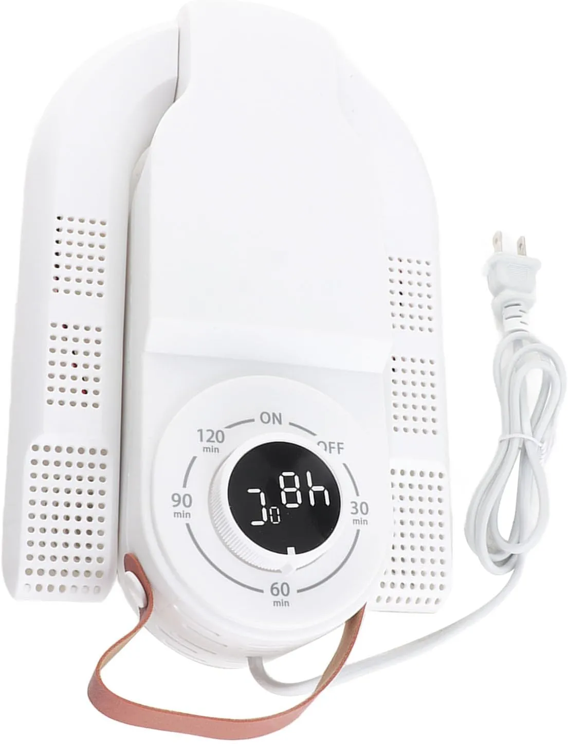 Foot Dryer, ABS Deodorizing Constant Temperature Smart Timer Shoe Warmer White Quiet for Home (US Plug 110V)