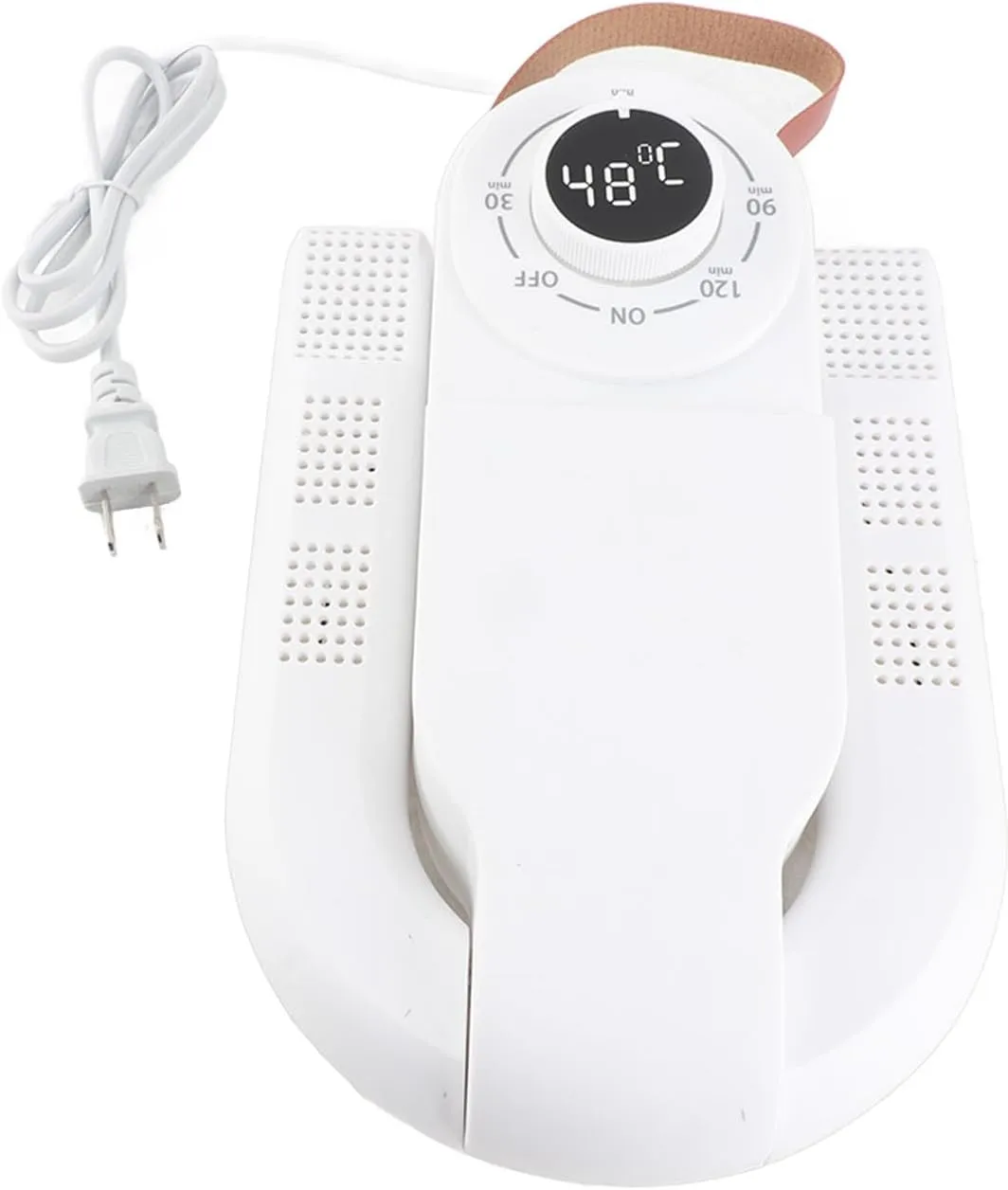 Foot Dryer, ABS Deodorizing Constant Temperature Smart Timer Shoe Warmer White Quiet for Home (US Plug 110V)