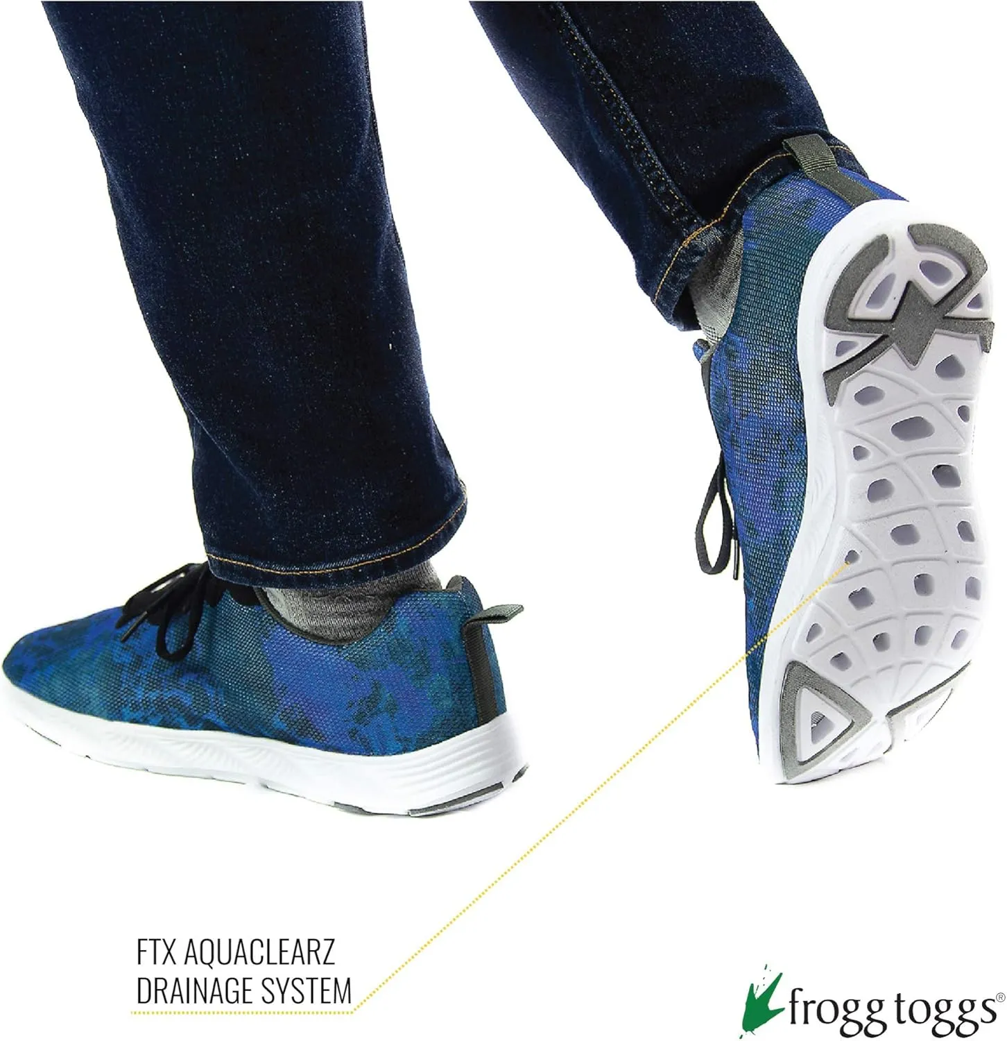 FROGG TOGGS Men's Shortfin 2.0 Premium Water Draining Quick-Drying Sport Shoe