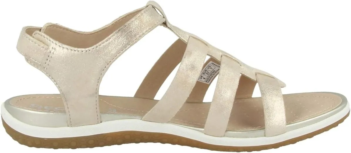 Geox Women's D Sandal Vega A Wedge Heels Open Toe Sandal