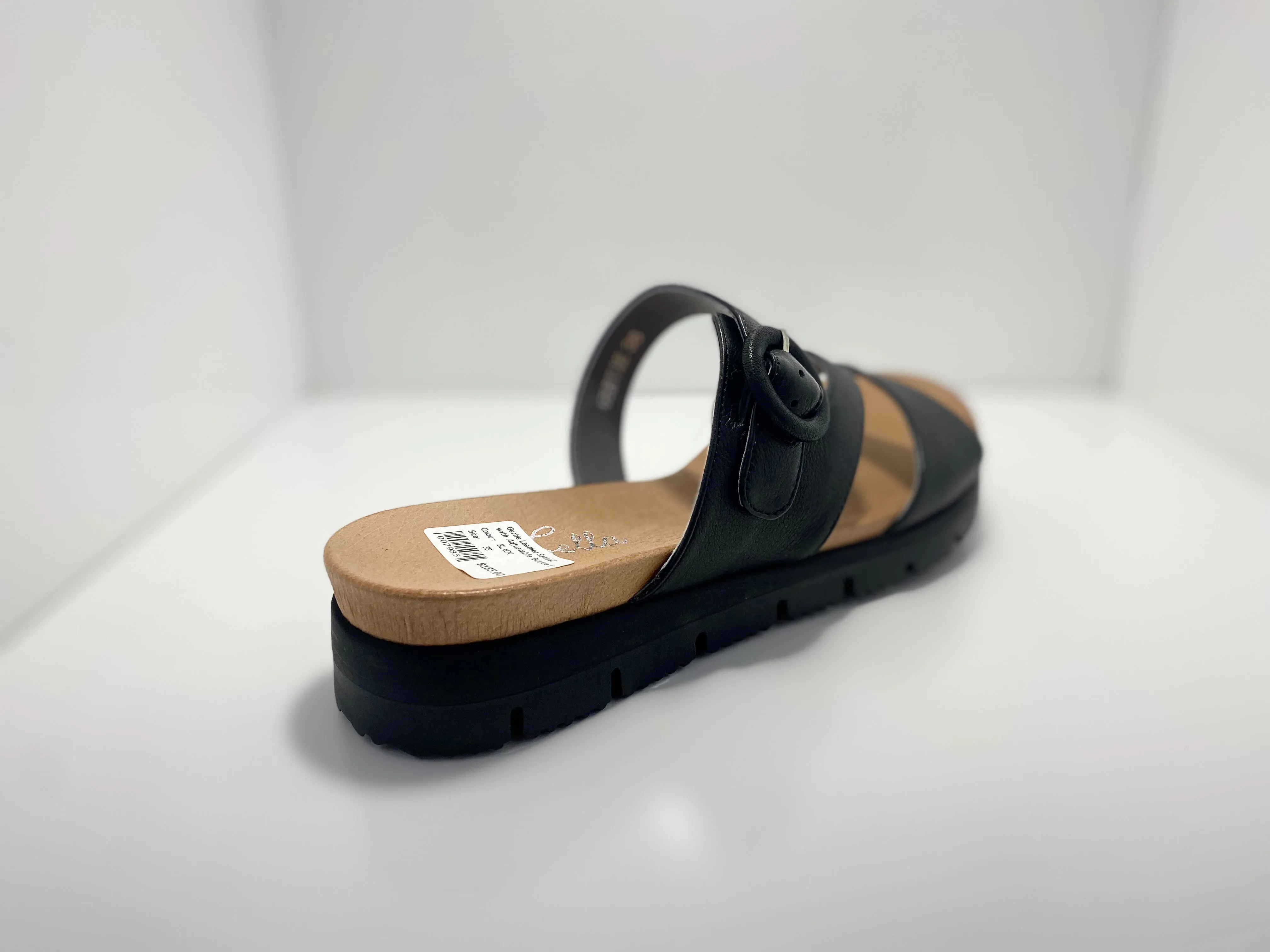 Gertie Leather Sandal with Adjustable Buckle Isabella