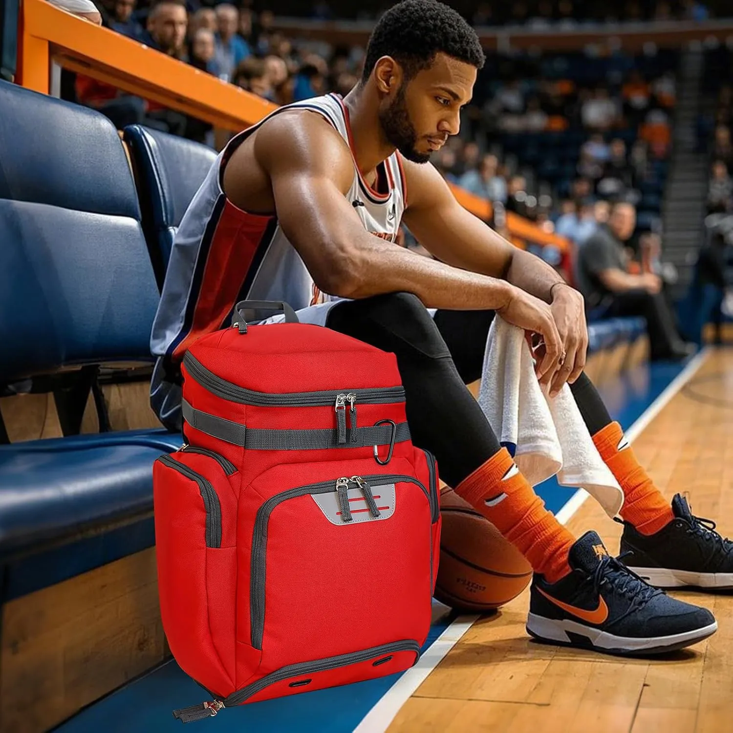 Goloni Basketball Backpack,Large Sports Bag with Ball Compartment & Shoe Compartment for Basketball, Soccer, Volleyball,Gym