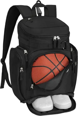 Goloni Basketball Backpack,Large Sports Bag with Ball Compartment & Shoe Compartment for Basketball, Soccer, Volleyball,Gym