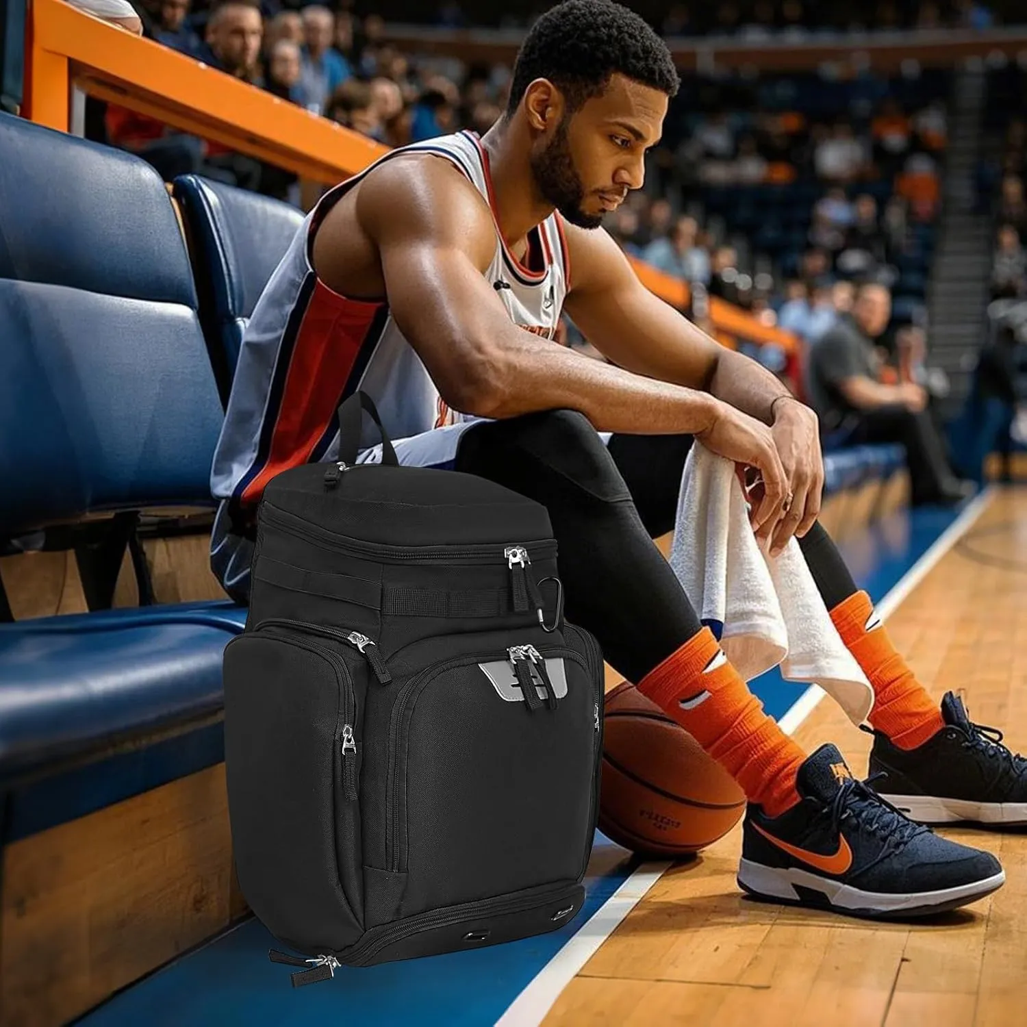 Goloni Basketball Backpack,Large Sports Bag with Ball Compartment & Shoe Compartment for Basketball, Soccer, Volleyball,Gym