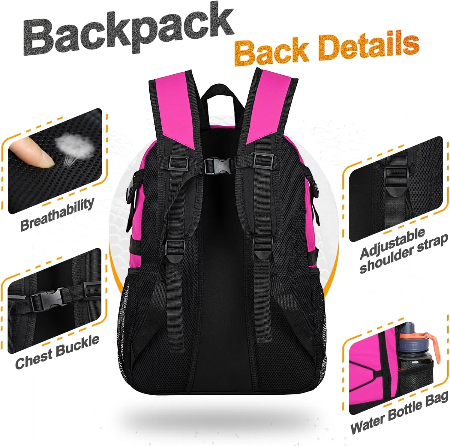 Goloni Soccer Backpack,Basketball Backpack with Ball Compartment & Shoe Compartment,Backpack for Basketball,Soccer
