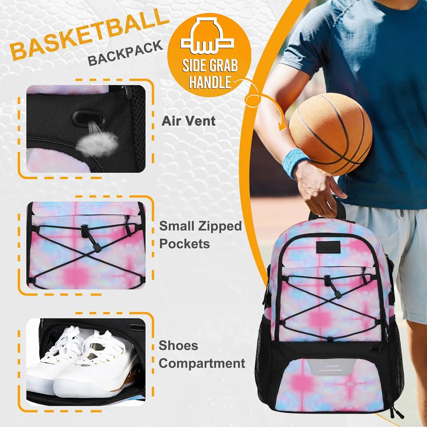 Goloni Soccer Backpack,Basketball Backpack with Ball Compartment & Shoe Compartment,Backpack for Basketball,Soccer