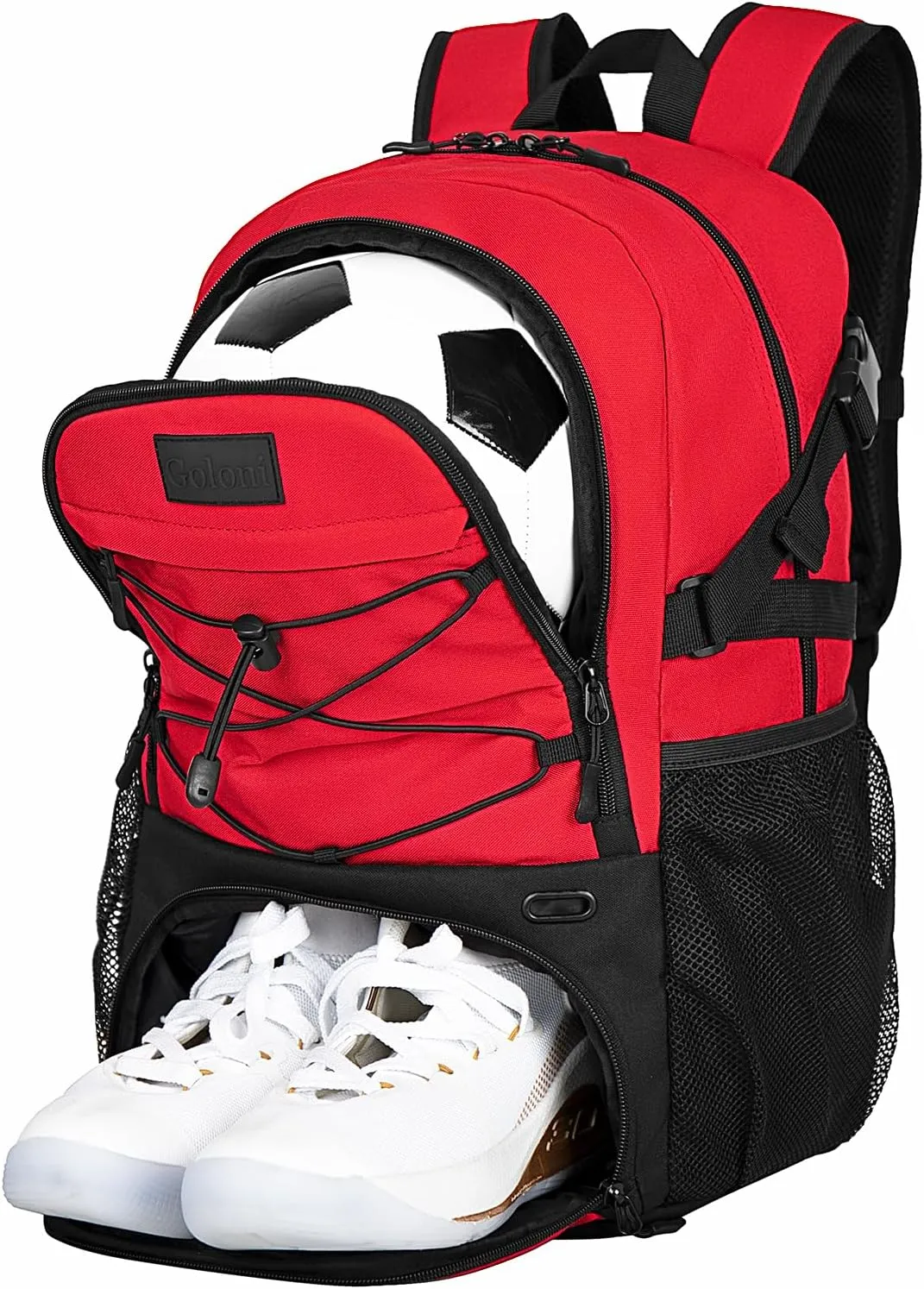 Goloni Soccer Backpack,Basketball Backpack with Ball Compartment & Shoe Compartment,Backpack for Basketball,Soccer