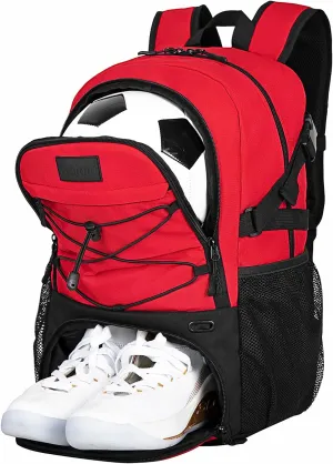 Goloni Soccer Backpack,Basketball Backpack with Ball Compartment & Shoe Compartment,Backpack for Basketball,Soccer