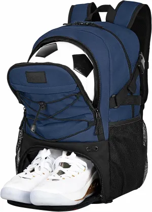 Goloni Soccer Backpack,Basketball Backpack with Ball Compartment & Shoe Compartment,Backpack for Basketball,Soccer