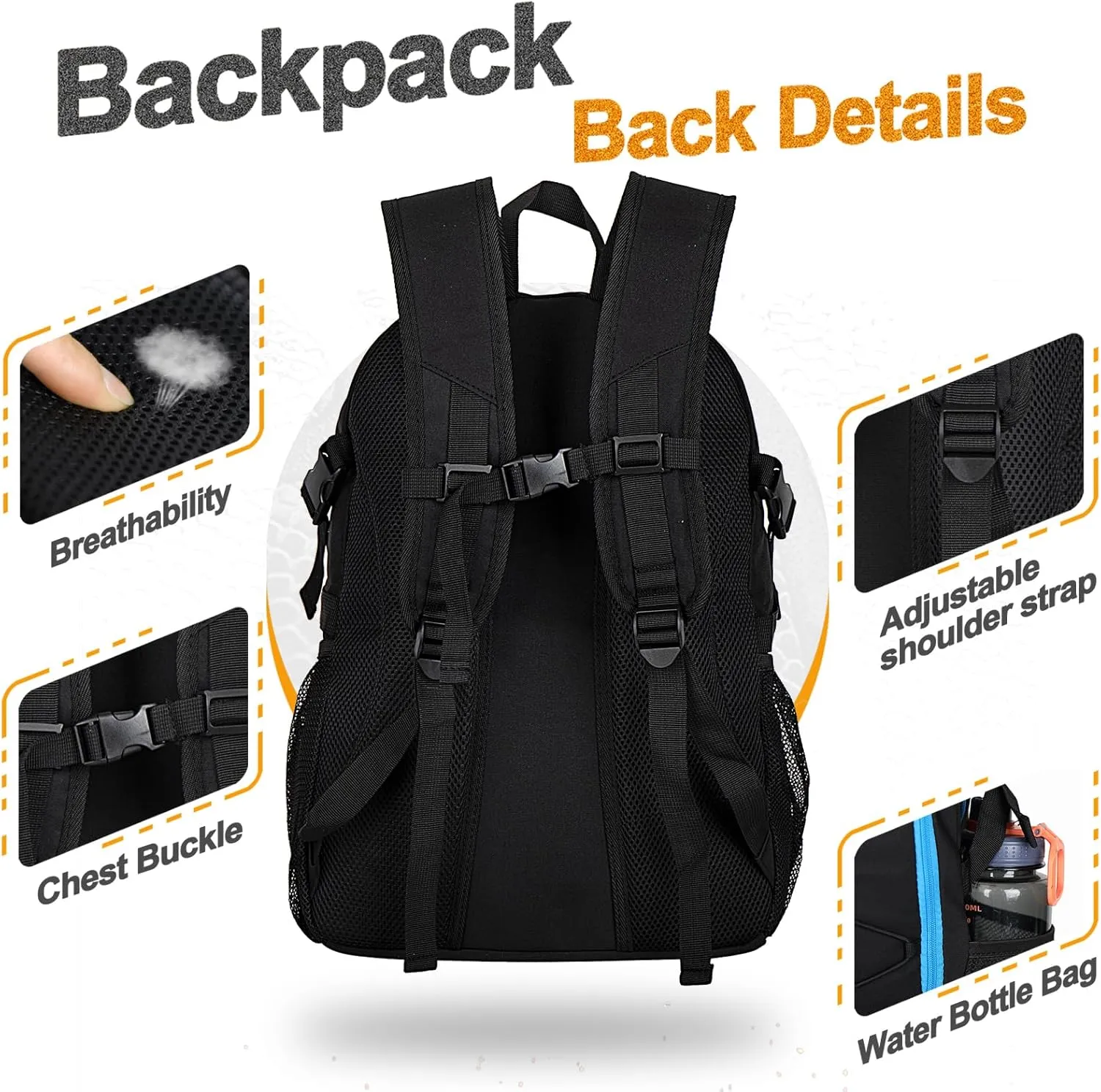 Goloni Soccer Backpack,Basketball Backpack with Ball Compartment & Shoe Compartment,Backpack for Basketball,Soccer