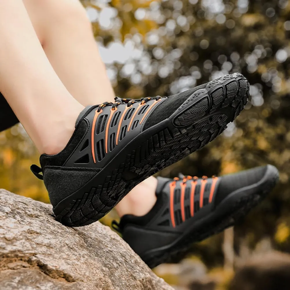 Hike Barefoot Shoes for Winter Autumn Footwear, Minimalist Barefoot Shoes for Men Women Wide Toe Zero Drop Athletic Hiking and Trail Running Shoe