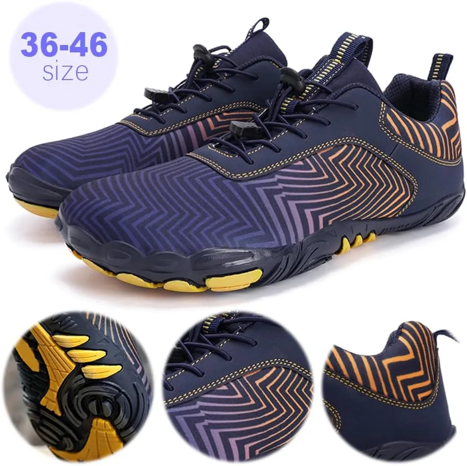 Hike Barefoot Shoes for Winter Autumn Footwear, Minimalist Barefoot Shoes for Men Women Wide Toe Zero Drop Athletic Hiking and Trail Running Shoe