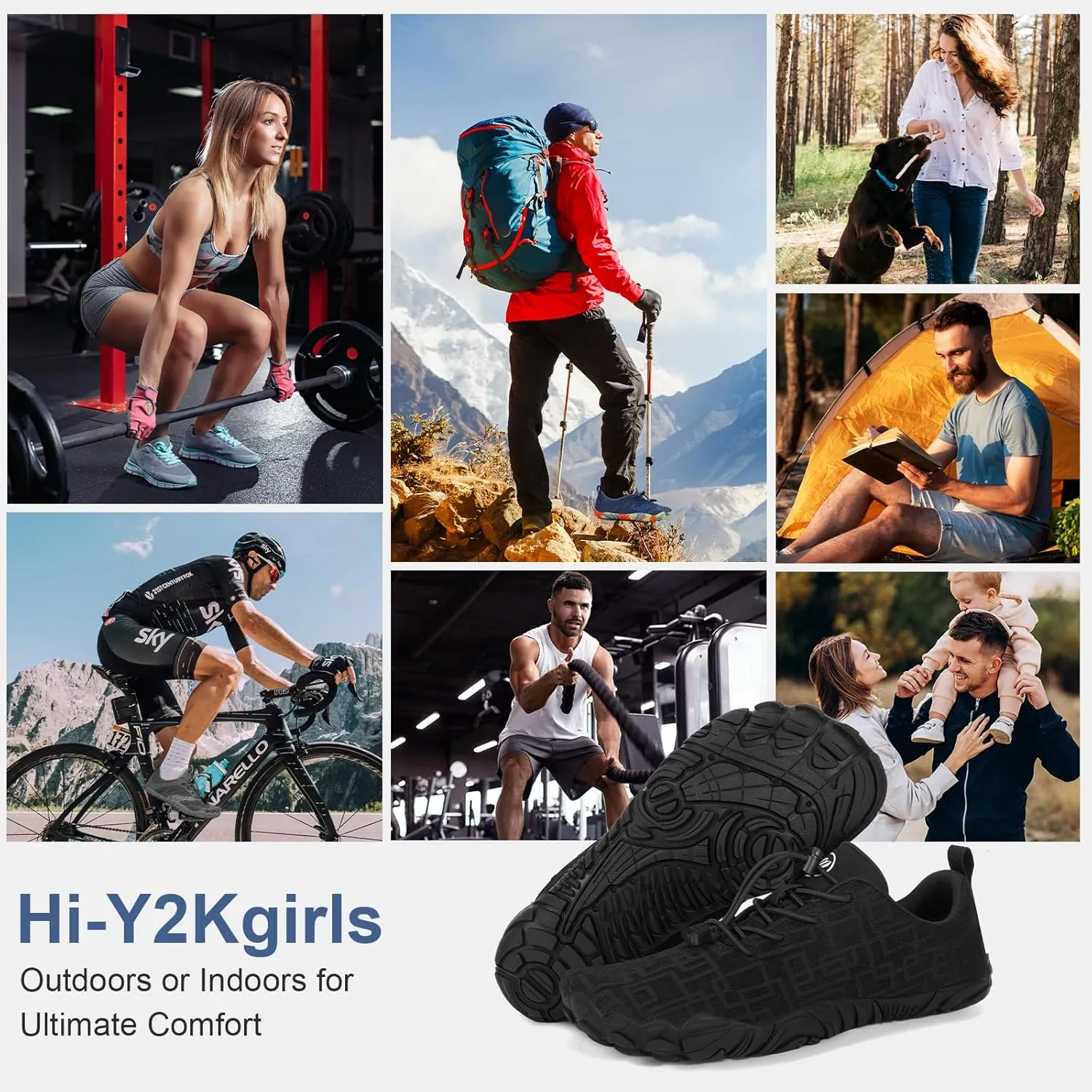 Hike Barefoot Shoes Women Men with Wide Toe Box Footwear Healthy Non-Slip Hike Beach Pool Aqua Swim Surf Hiking Running Athletic Water Shoe