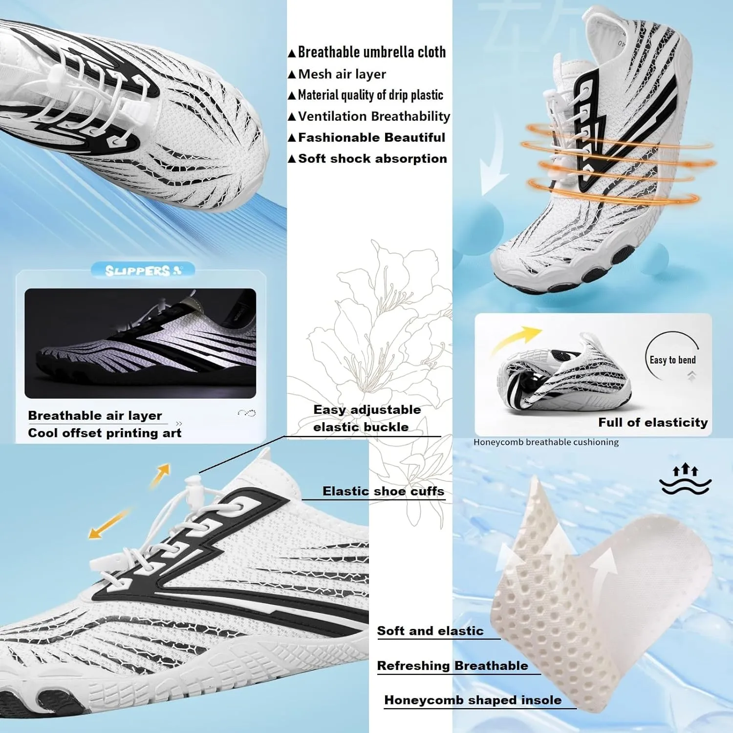 Hike Barefoot Shoes Womens,New Barefoot Footwear, Non-Slip Water Shoes,Breathable & Non-Slip Athletic Footwear,Wide Toe with Hike
