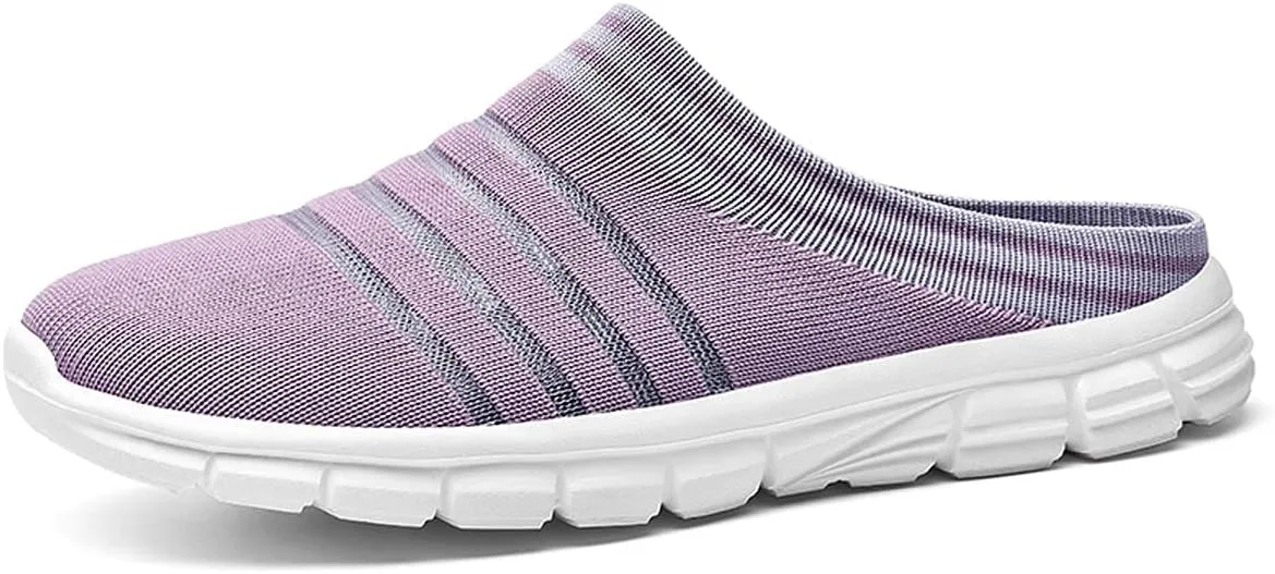 HYDLONGR Men's Women's Lightweight Breathable Knitted Mesh Upper Garden Sandals Quick-Drying Slippers Mules Clogs Shoes Indoor Outdoor