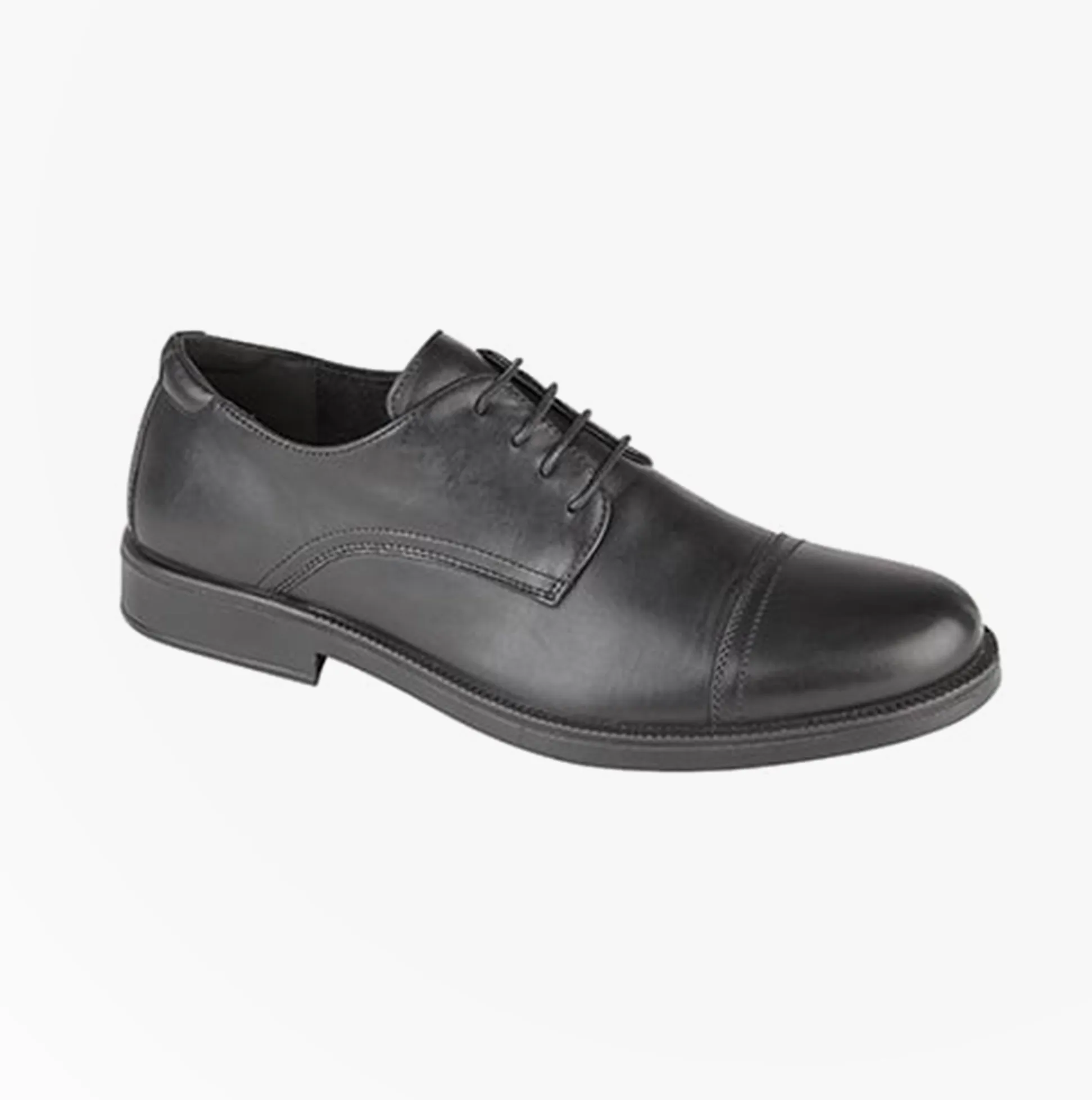 IMAC TRISTAN Mens Leather Capped Derby Brouges Black