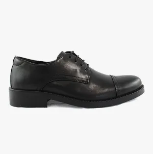 IMAC TRISTAN Mens Leather Capped Derby Brouges Black