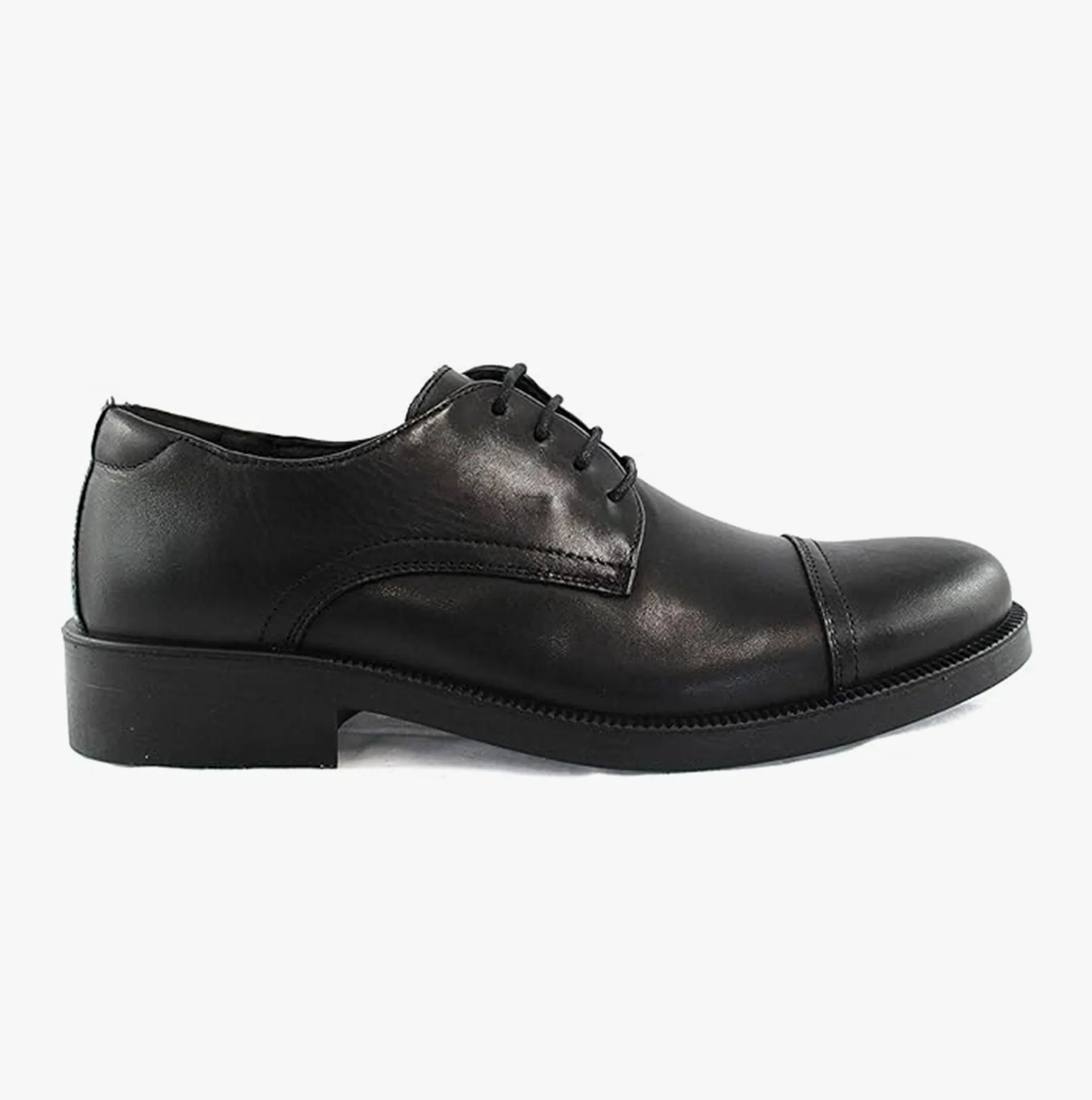 IMAC TRISTAN Mens Leather Capped Derby Brouges Black