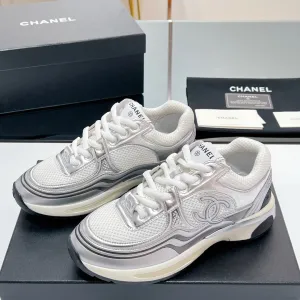 In CHANEL AI-powered Worldwide delivery White 149795 Mesh Sneaker Fabric