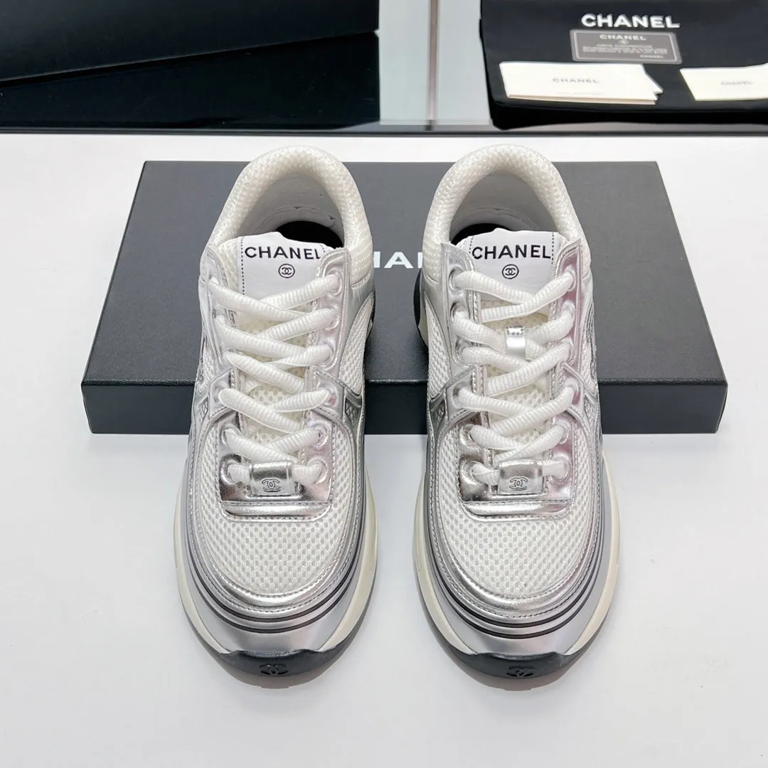 In CHANEL AI-powered Worldwide delivery White 149795 Mesh Sneaker Fabric