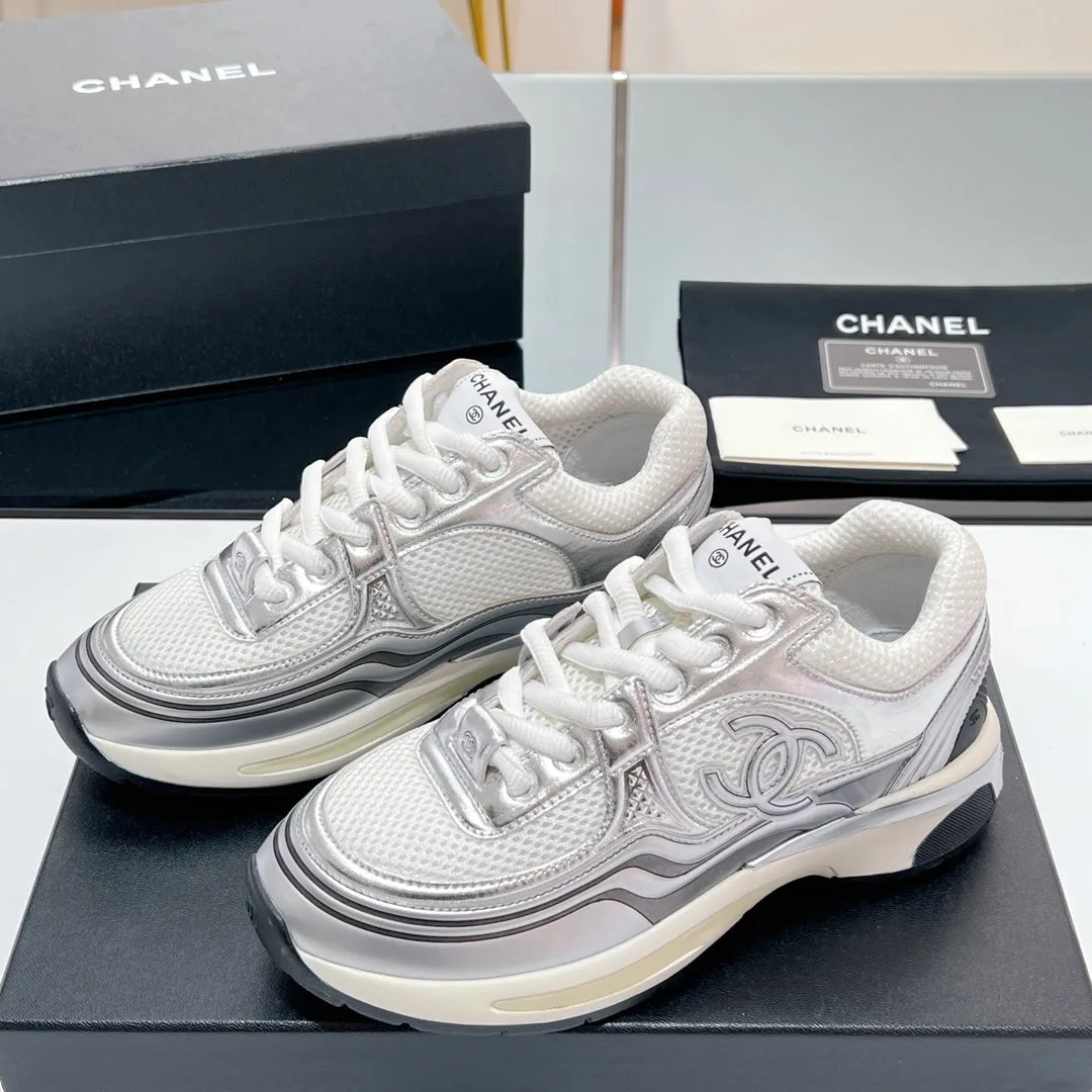 In CHANEL AI-powered Worldwide delivery White 149795 Mesh Sneaker Fabric