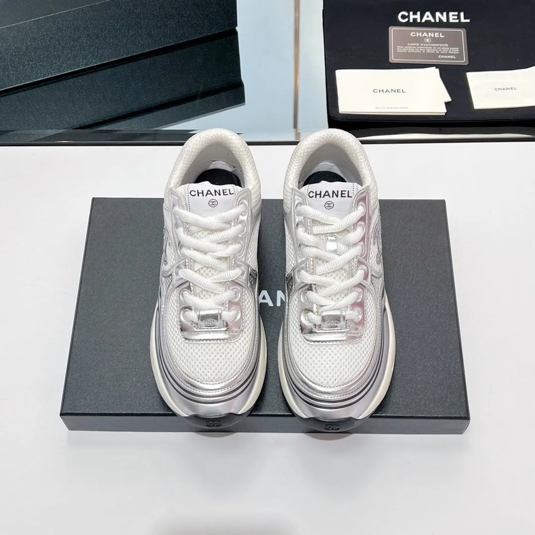 In CHANEL AI-powered Worldwide delivery White 149795 Mesh Sneaker Fabric