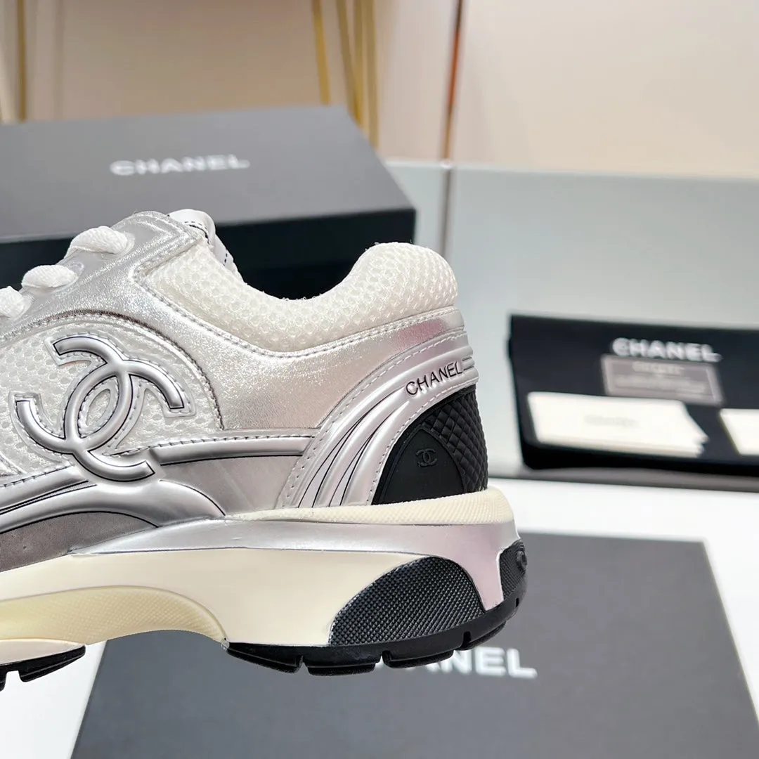 In CHANEL AI-powered Worldwide delivery White 149795 Mesh Sneaker Fabric