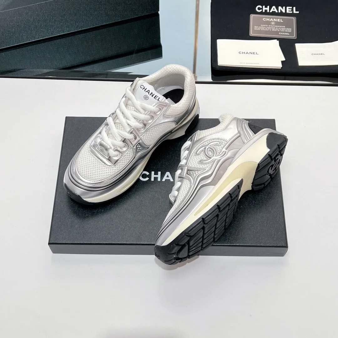 In CHANEL AI-powered Worldwide delivery White 149795 Mesh Sneaker Fabric