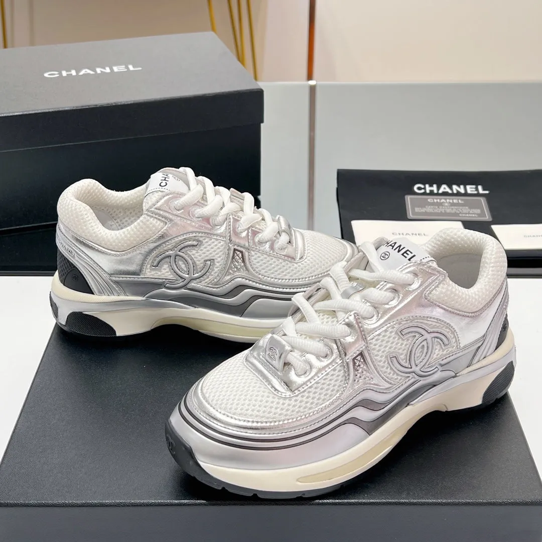 In CHANEL AI-powered Worldwide delivery White 149795 Mesh Sneaker Fabric