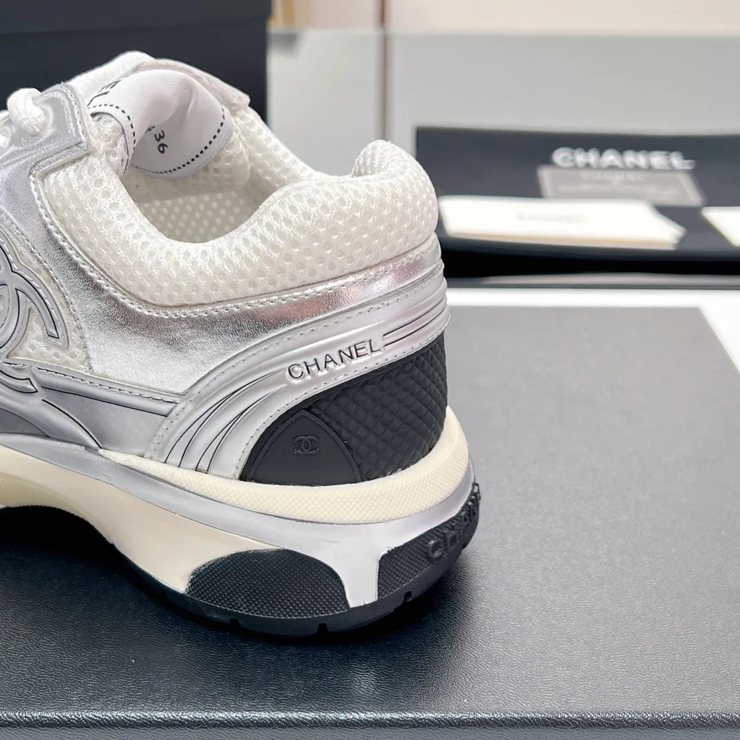 In CHANEL AI-powered Worldwide delivery White 149795 Mesh Sneaker Fabric