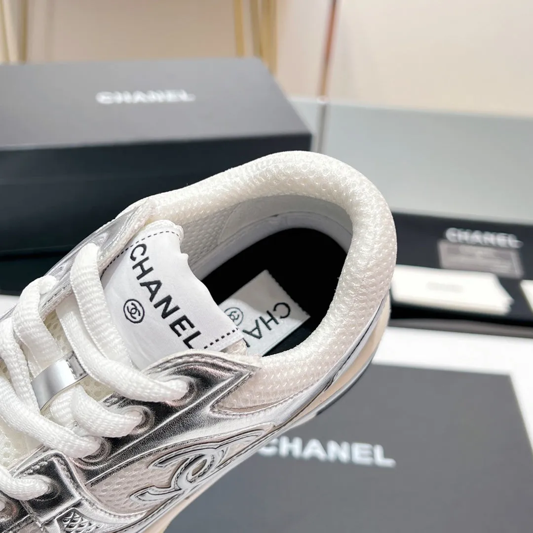 In CHANEL AI-powered Worldwide delivery White 149795 Mesh Sneaker Fabric