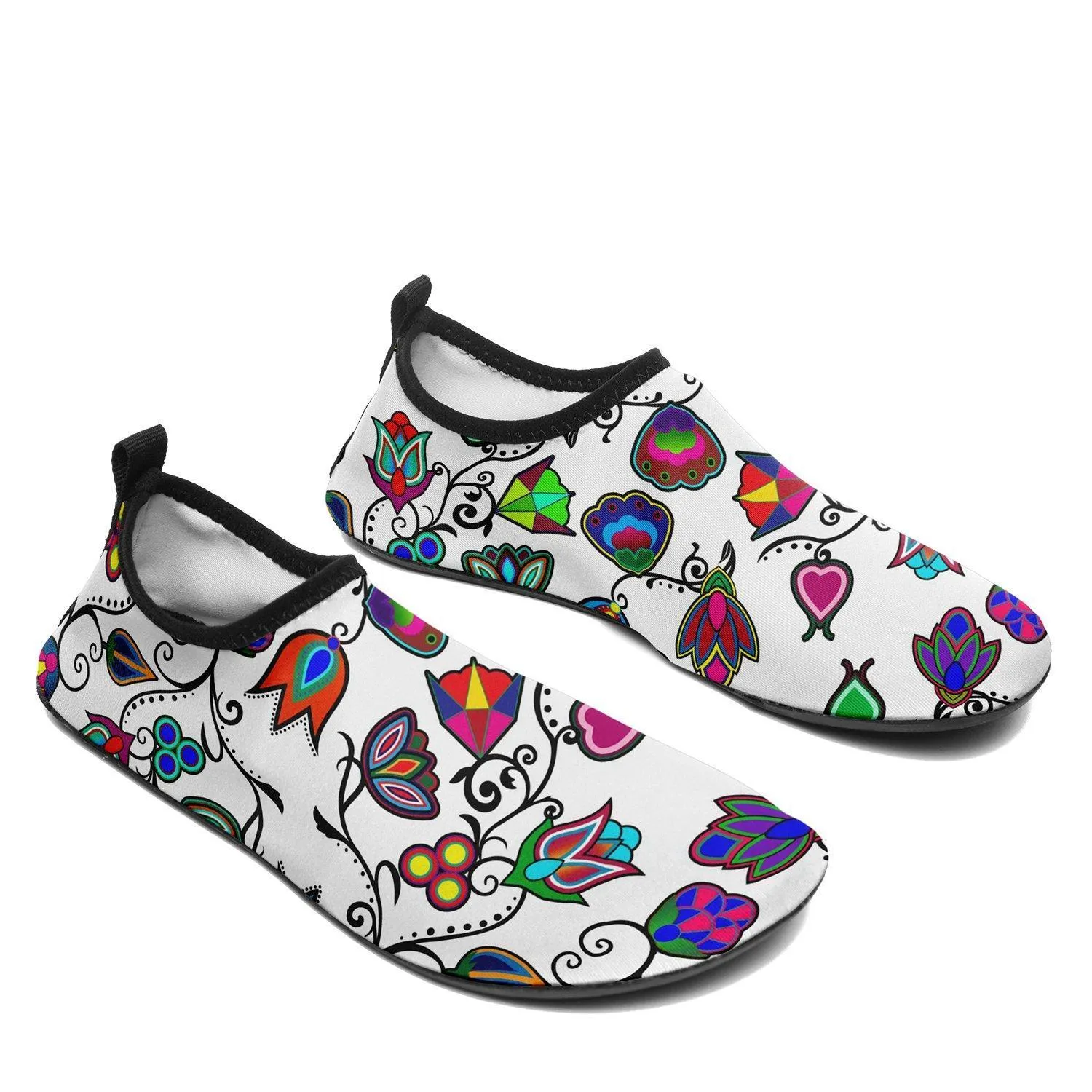 Indigenous Paisley White Kid's Sockamoccs