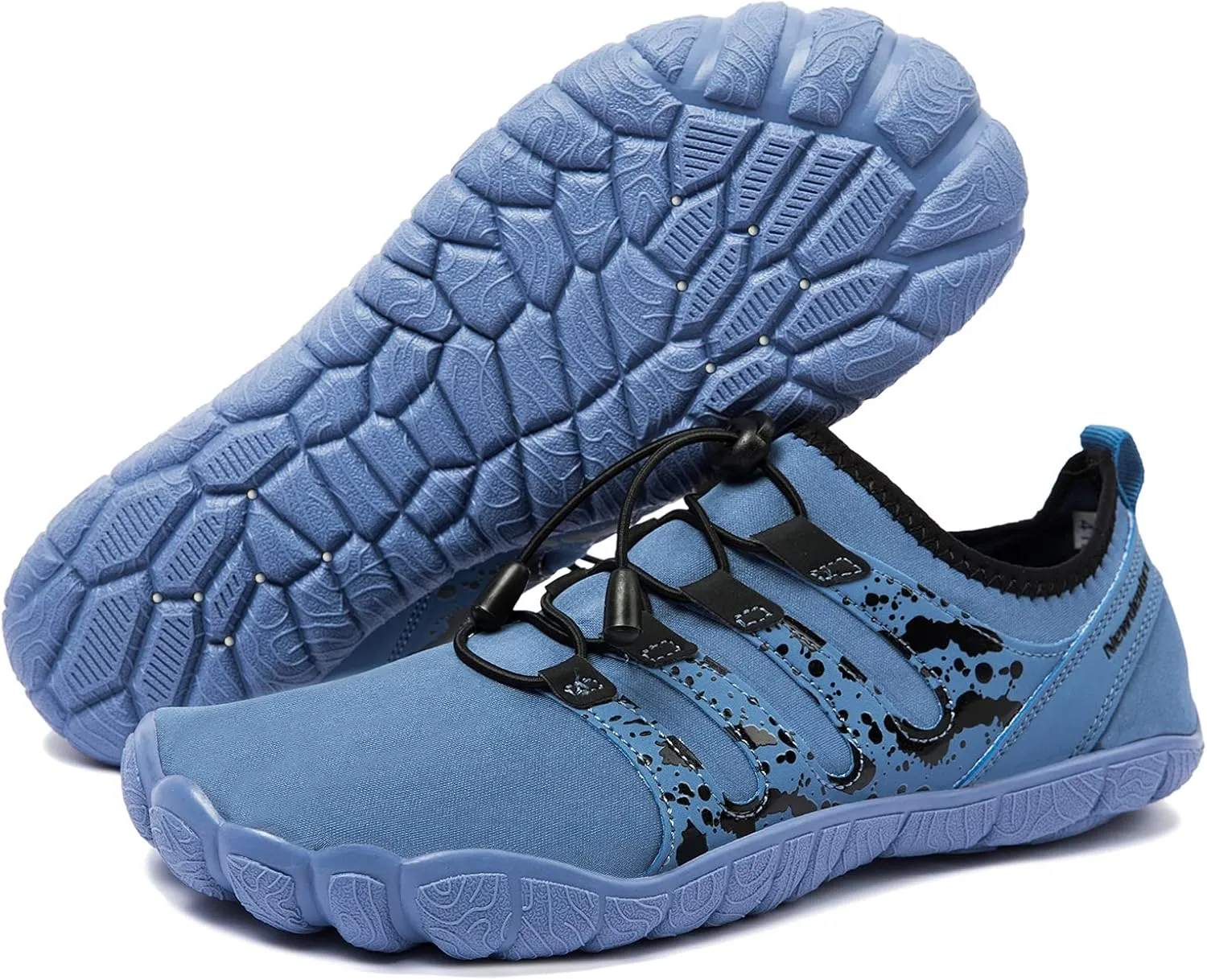 Josaywin Men's Water Shoes Barefoot Quick-Dry Sports Aqua Socks for Swim Diving Surf Pool Aqua Sports Beach Walking Wide Toe Shoes