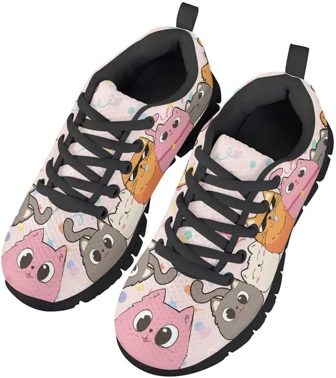 Judtueit Butterfly Lace Up Sports Shoes, Lightweight & Breathable Air Shoe, Jogger Sneakers(Toddler/Little Kid/Big Kid)
