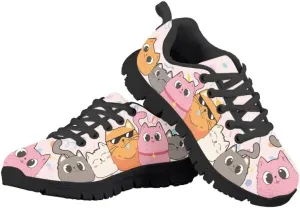 Judtueit Butterfly Lace Up Sports Shoes, Lightweight & Breathable Air Shoe, Jogger Sneakers(Toddler/Little Kid/Big Kid)