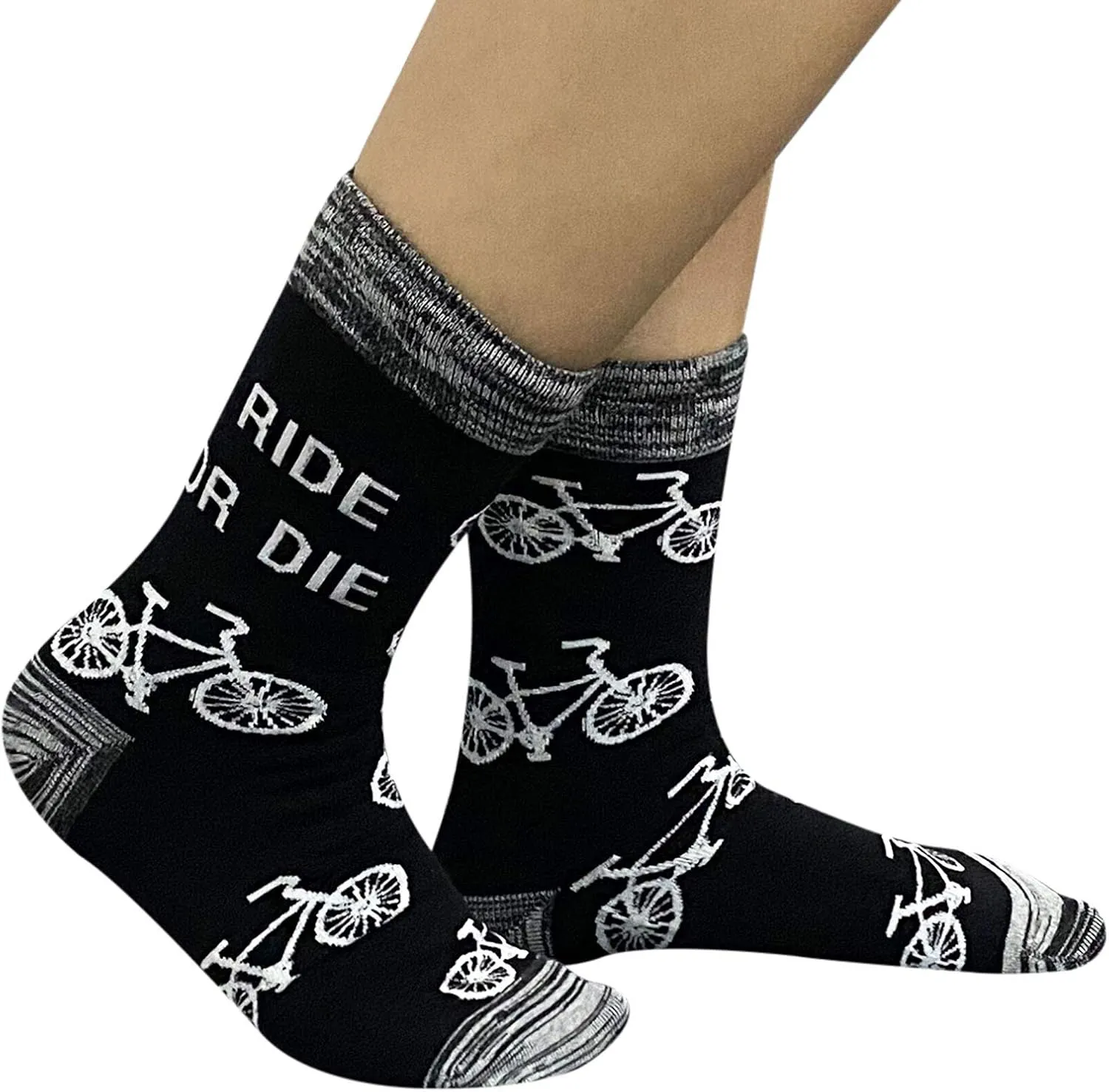 JXGZSO Funny Riding Bikes Crew Socks Racer Adventure Gift for Biker