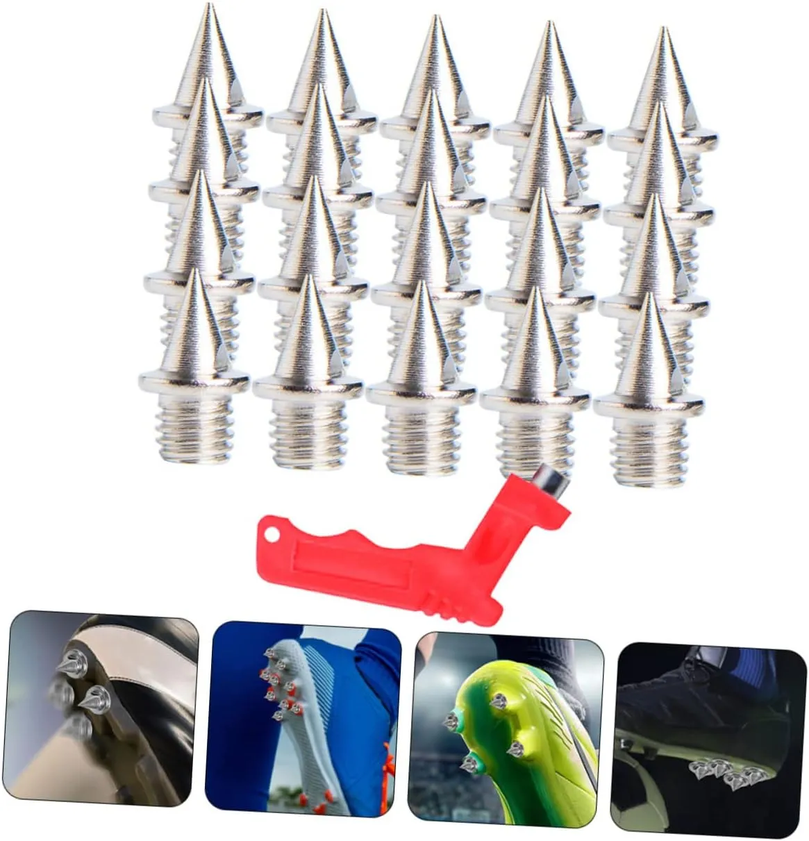 KESYOO Track Spike for Sports Track Running Spike Shoes Shoe Studs Spikes Grip Nails Athletics Black Spiked
