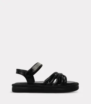 KG0225-BLACK-Girl Sandal
