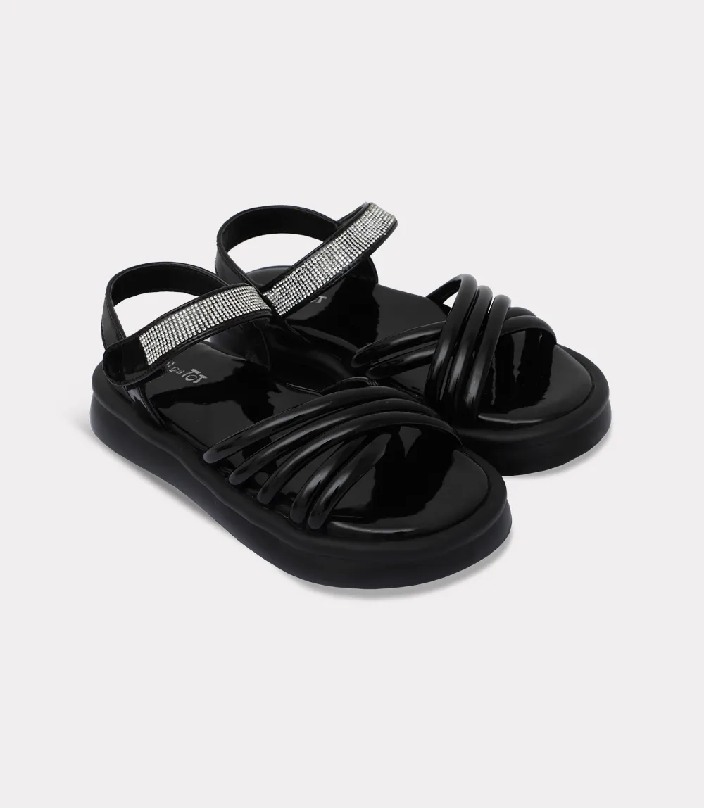 KG0225-BLACK-Girl Sandal