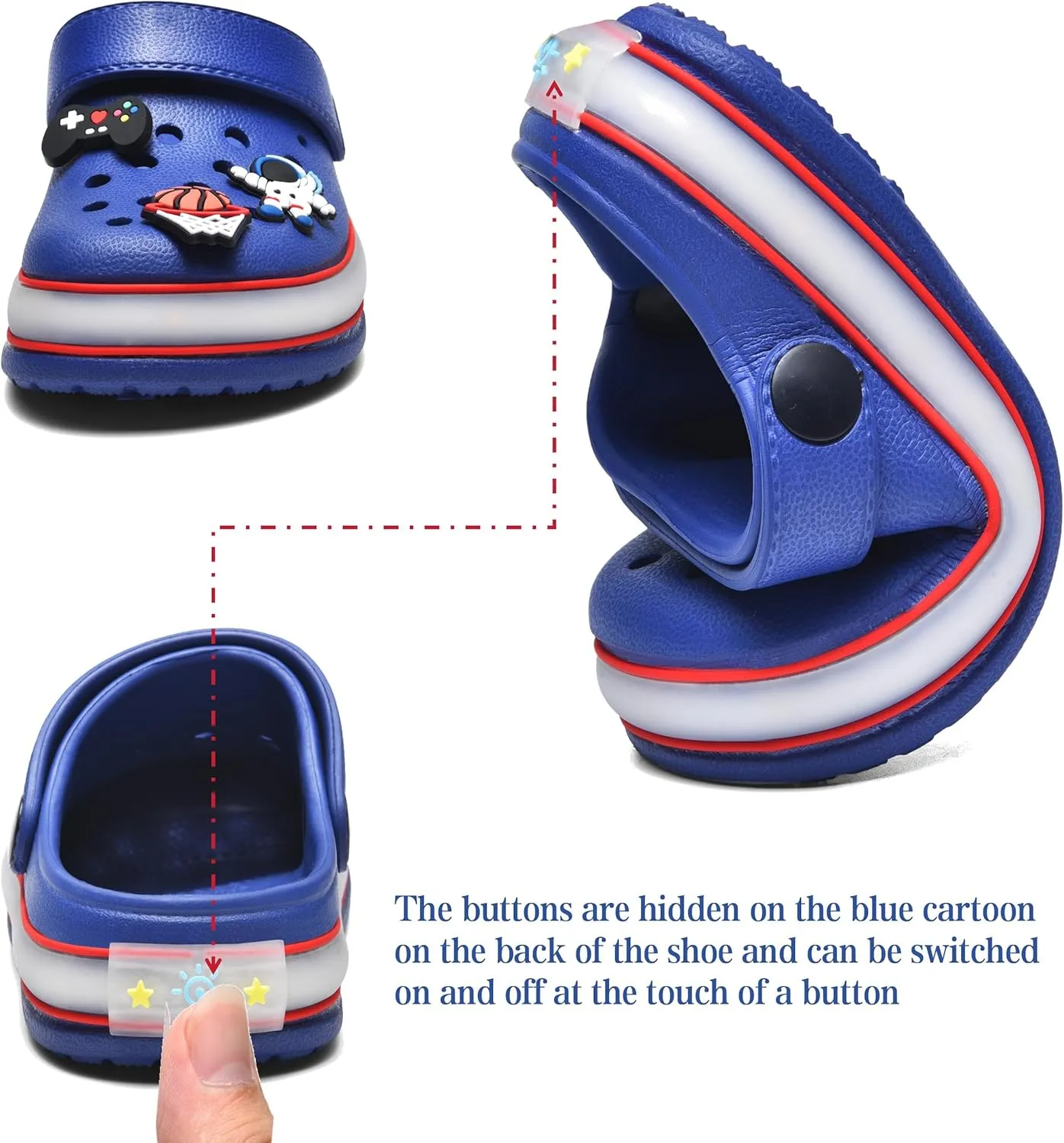 Kids' Boys Girls LED Clogs Cute Garden Shoes Cartoon Slides